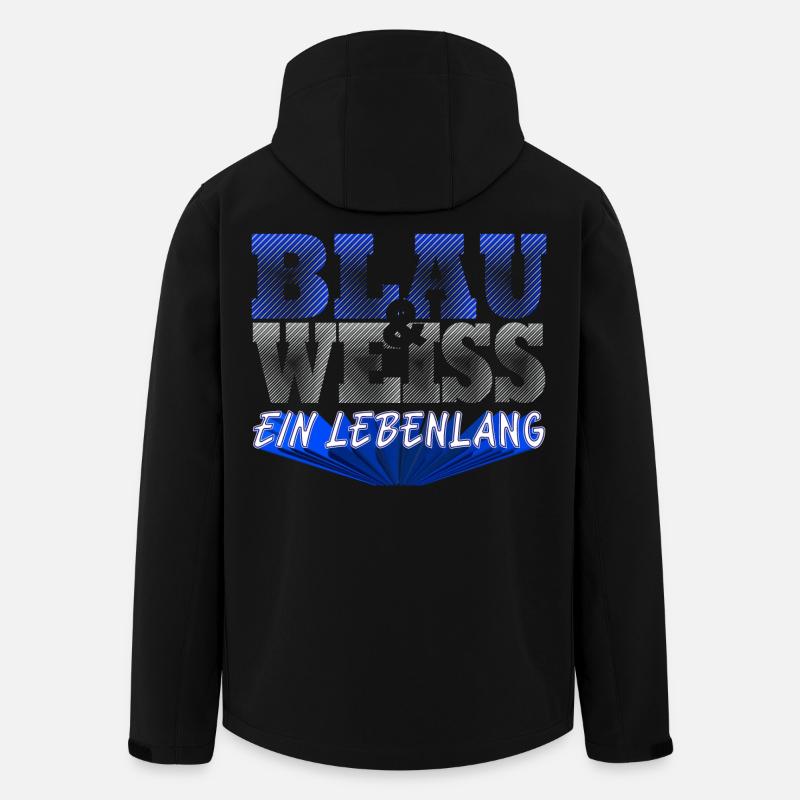 Blau Weiss ein Leben Lang - Recycelte Männer Softshell-Jacke von Stanley/Stella - Schwarz