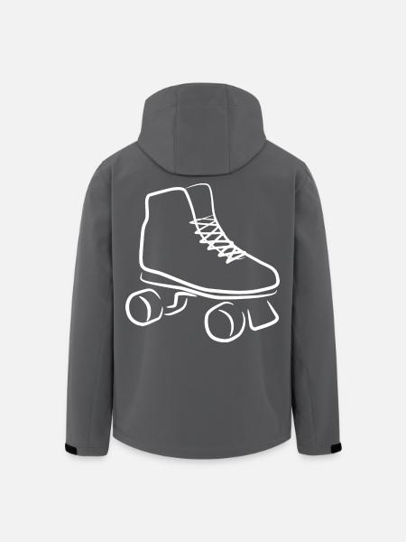 Roller Skates Drawing - Men’s Recycled Softshell Jacket by Stanley/Stella - black