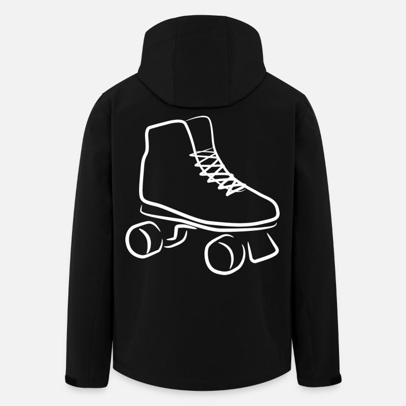 Roller Skates Drawing - Men’s Recycled Softshell Jacket by Stanley/Stella - black