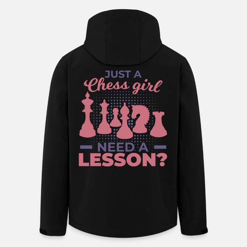 Fille d’échecs - Veste softshell homme en polyester recyclé Stanley/Stella - noir