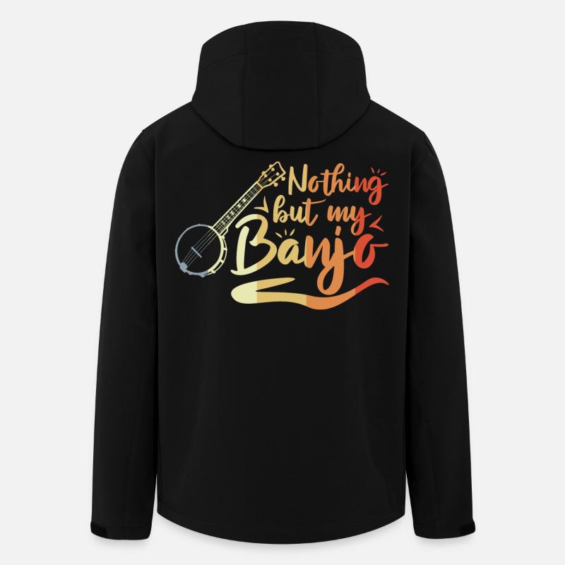 Witziger Banjospieler Spruch - Recycelte Männer Softshell-Jacke von Stanley/Stella - Schwarz