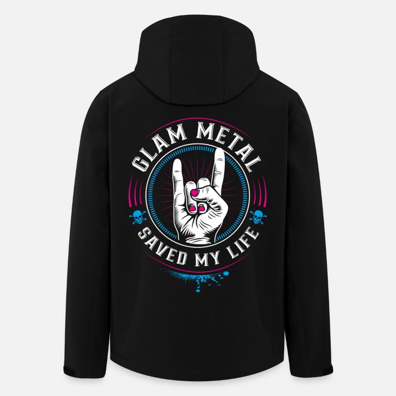 Glam Metal saved my Life - Mano cornut Devil Horns - Men’s Recycled Softshell Jacket by Stanley/Stella - black
