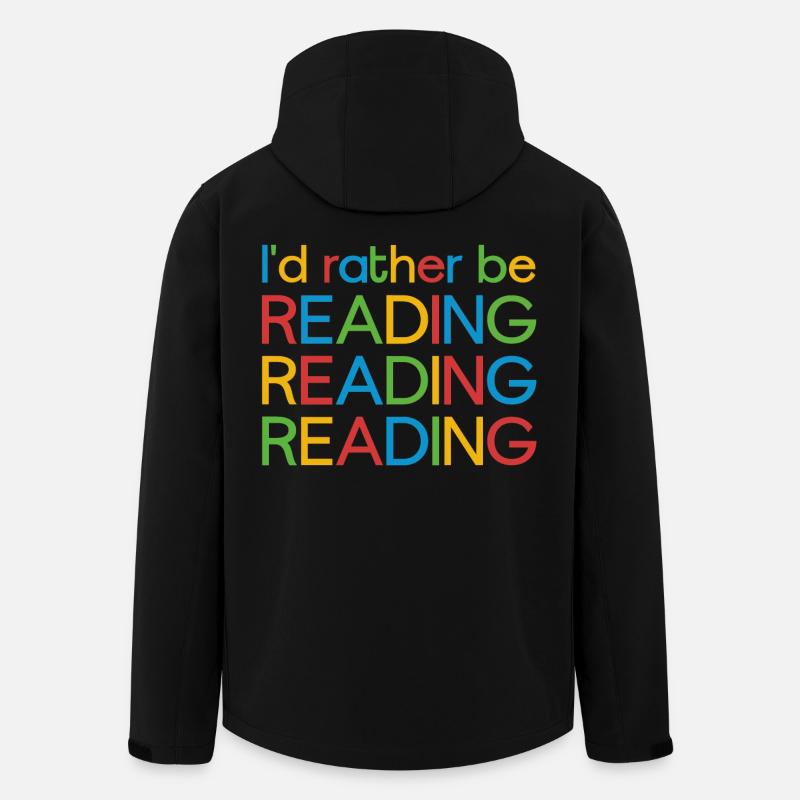 I'd rather be reading - Men’s Recycled Softshell Jacket by Stanley/Stella - black