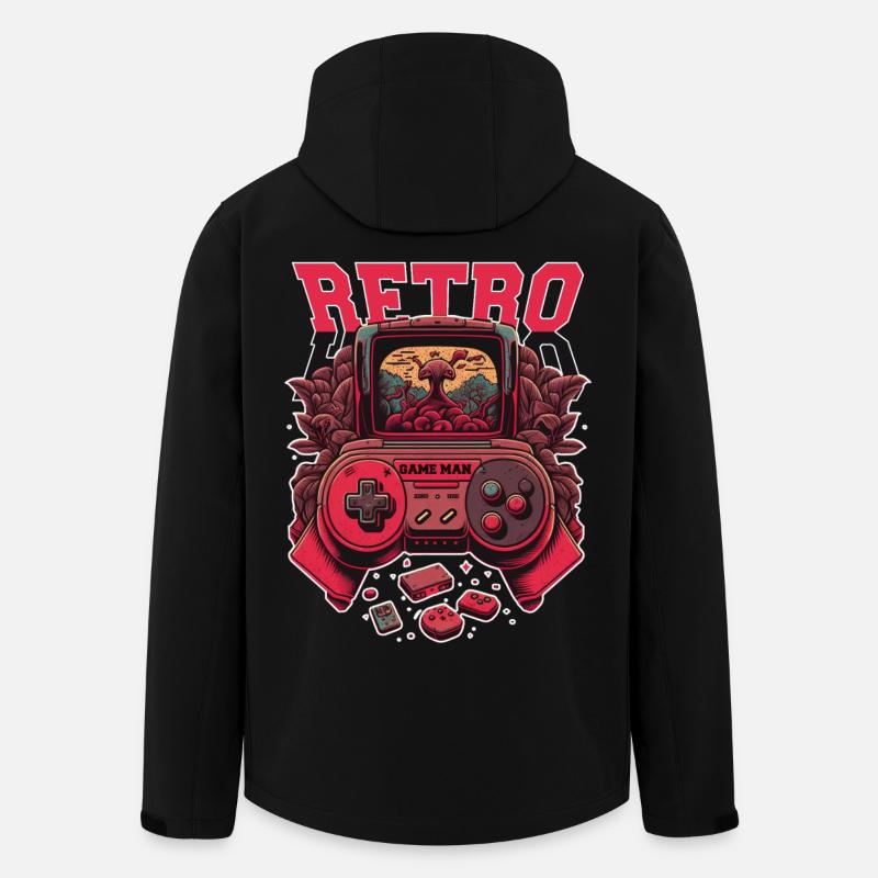 Retro Console - Men’s Recycled Softshell Jacket by Stanley/Stella - black