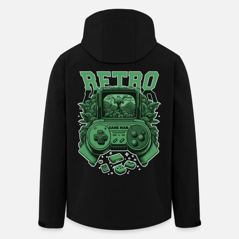 Retro Console - Men’s Recycled Softshell Jacket by Stanley/Stella - black