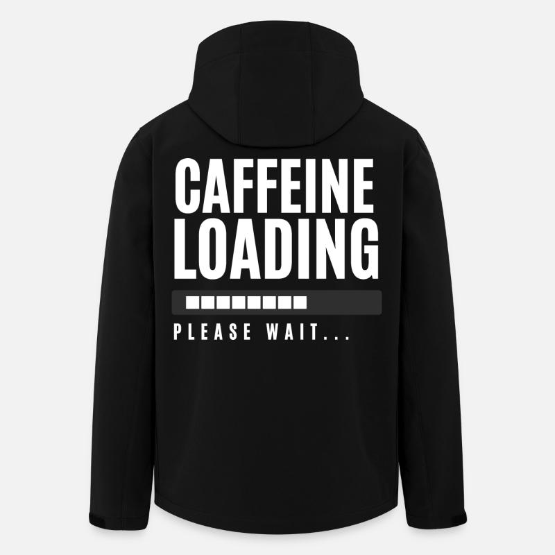 Caffeine Loading Please Wait - Men’s Recycled Softshell Jacket by Stanley/Stella - black