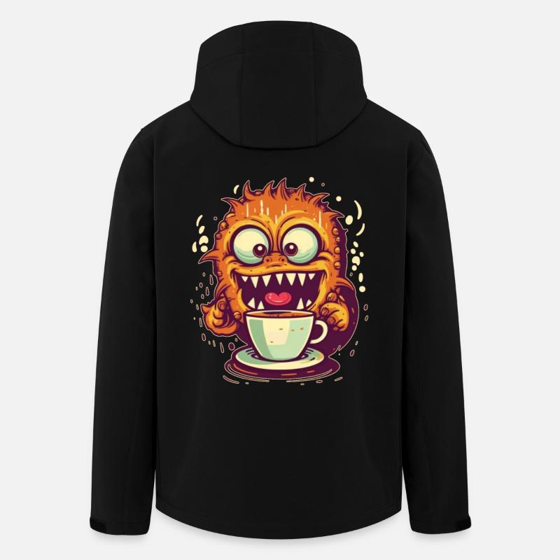 Kaffeemonster - Recycelte Männer Softshell-Jacke von Stanley/Stella - Schwarz
