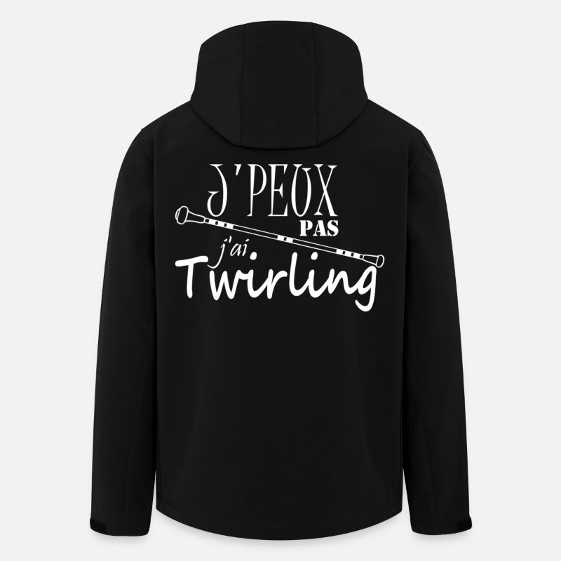 J'peux pas j'ai Twirling - Veste softshell homme en polyester recyclé Stanley/Stella - noir