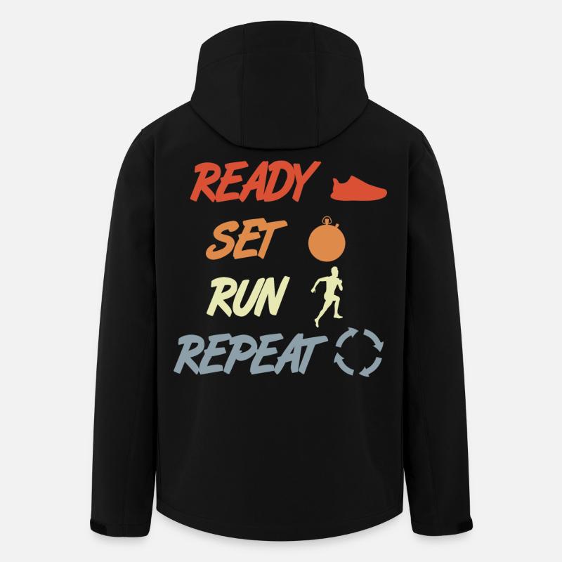 Attention: Terminé, exécuter, répéter - Veste softshell homme en polyester recyclé Stanley/Stella - noir