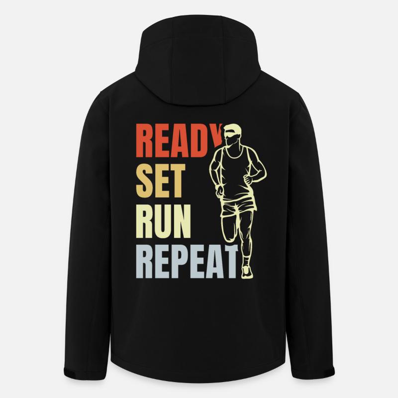Ready Set Run Repeat - Recycelte Männer Softshell-Jacke von Stanley/Stella - Schwarz