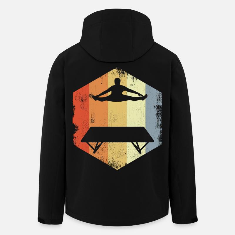 Trampoline athlete sketch - Men’s Recycled Softshell Jacket by Stanley/Stella - black