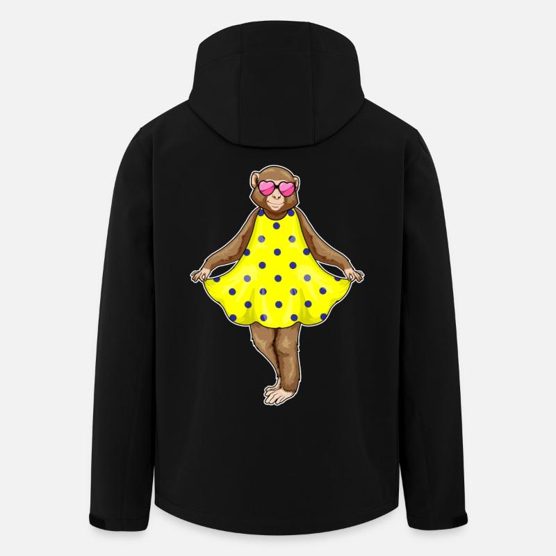 Robe à pois Monkey Hearts - Veste softshell homme en polyester recyclé Stanley/Stella - noir