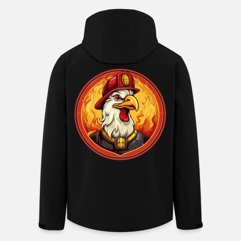 Feuerwehr Hahn - Recycelte Männer Softshell-Jacke von Stanley/Stella - Schwarz