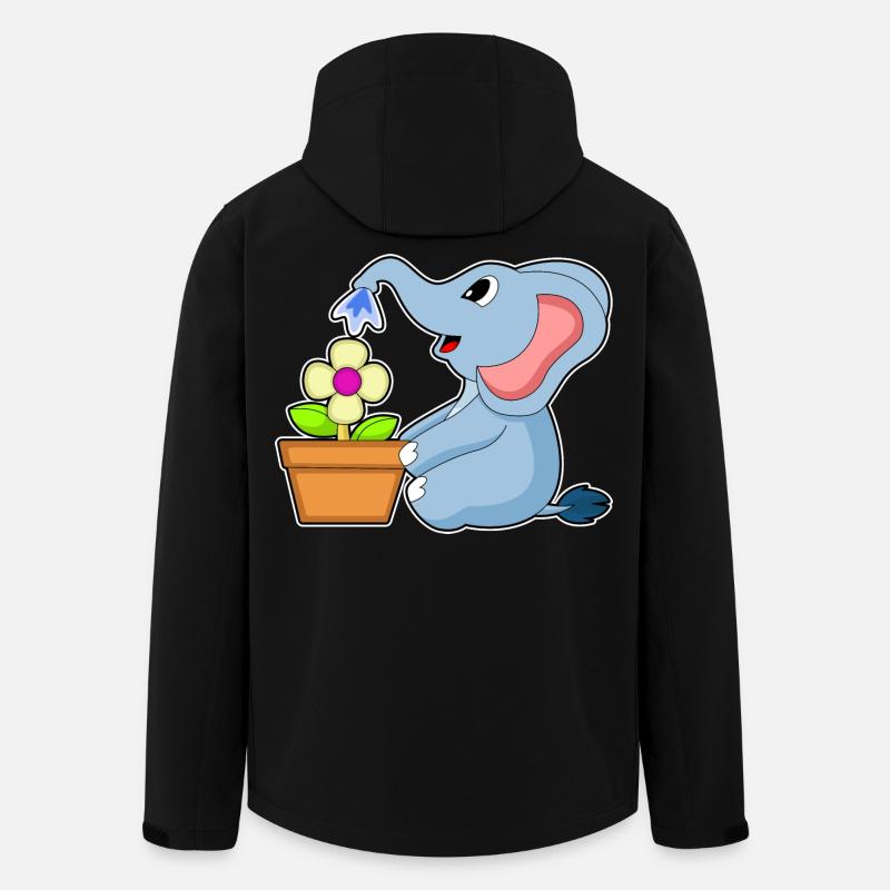 Fleur d’éléphant - Veste softshell homme en polyester recyclé Stanley/Stella - noir
