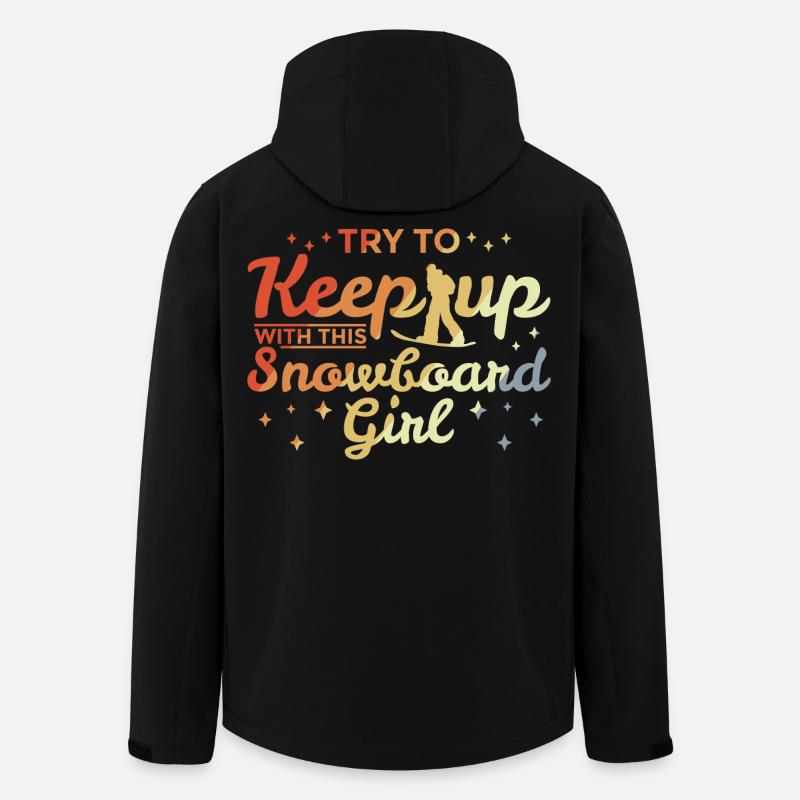Snowboard Mädchen - Recycelte Männer Softshell-Jacke von Stanley/Stella - Schwarz