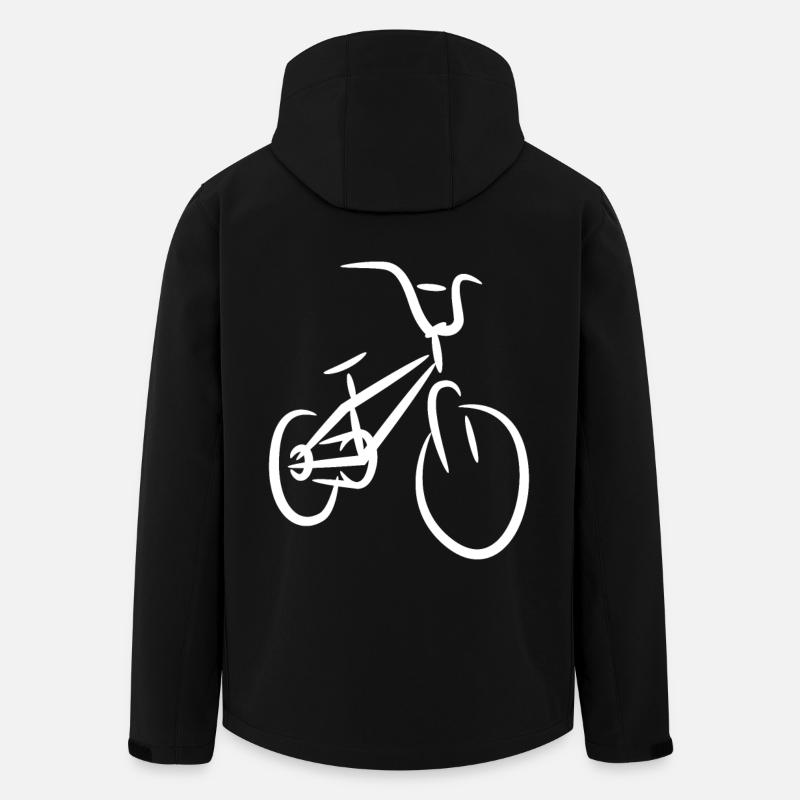 BMX Rad Skizze - Recycelte Männer Softshell-Jacke von Stanley/Stella - Schwarz