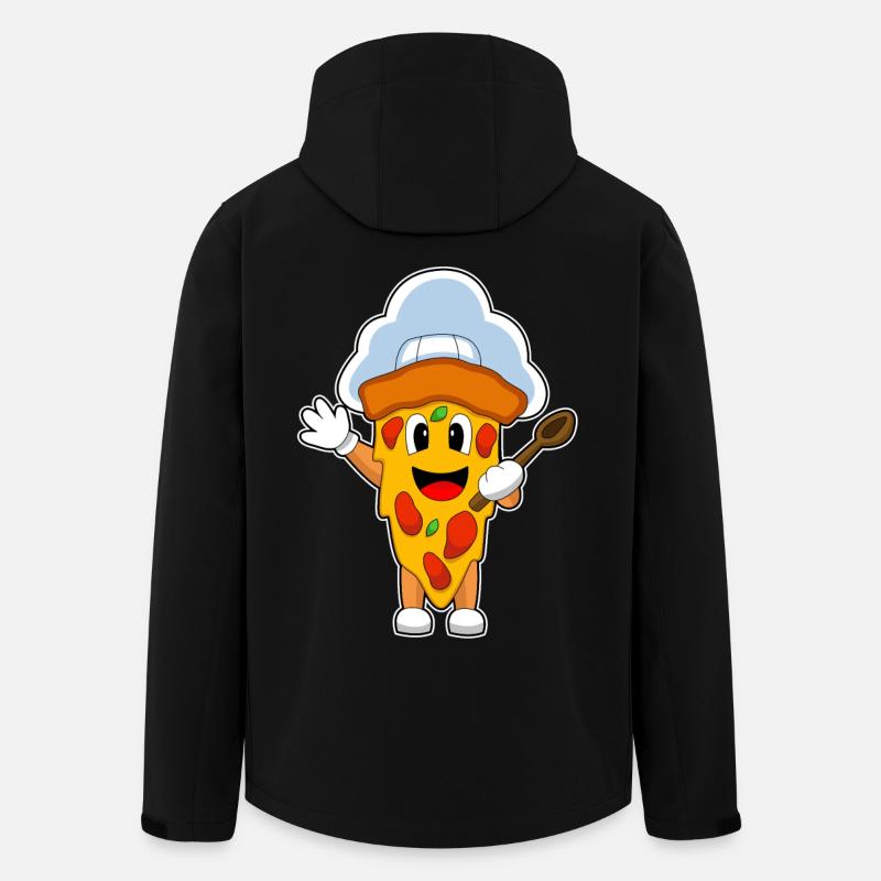 Pizza Koch Kochlöffel Kochen - Recycelte Männer Softshell-Jacke von Stanley/Stella - Schwarz