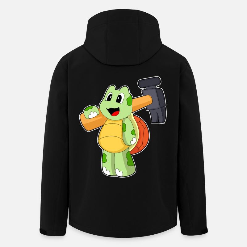 Schildkröte Handwerker Hammer - Recycelte Männer Softshell-Jacke von Stanley/Stella - Schwarz