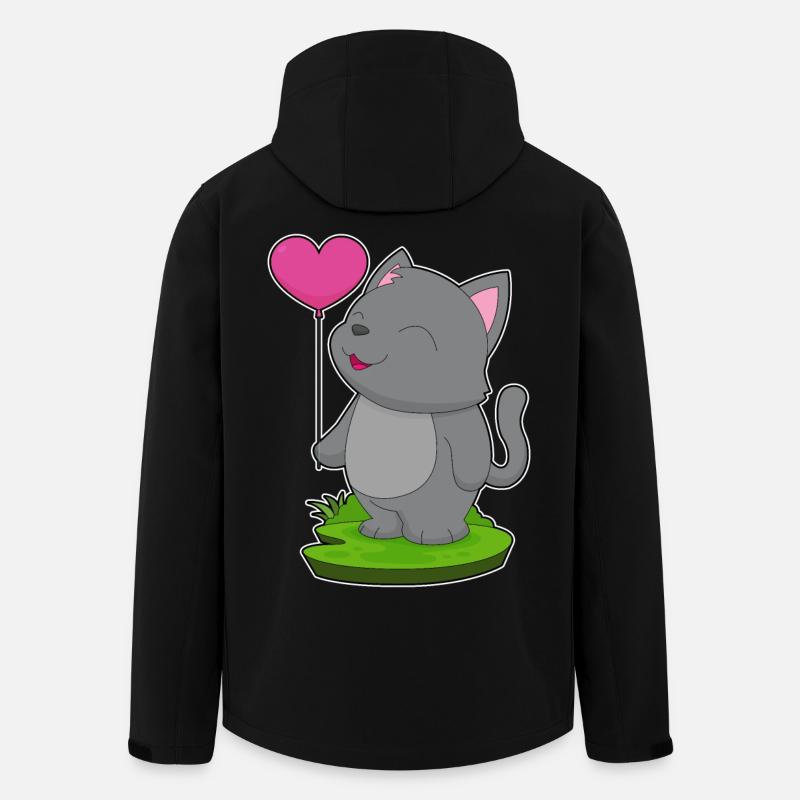Cat Balloon - Men’s Recycled Softshell Jacket by Stanley/Stella - black
