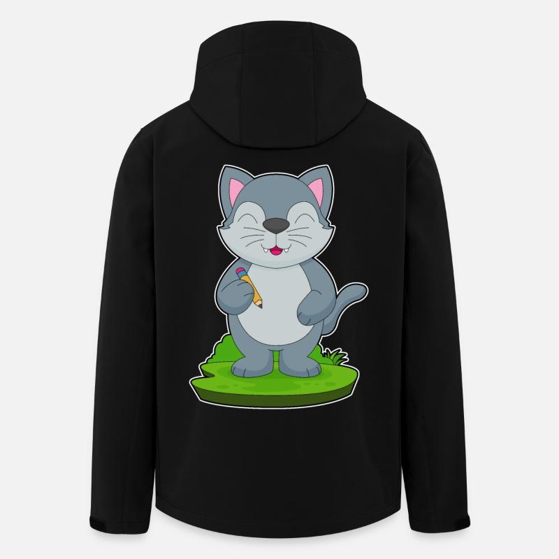 École du Crayon des Élèves Chats - Veste softshell homme en polyester recyclé Stanley/Stella - noir