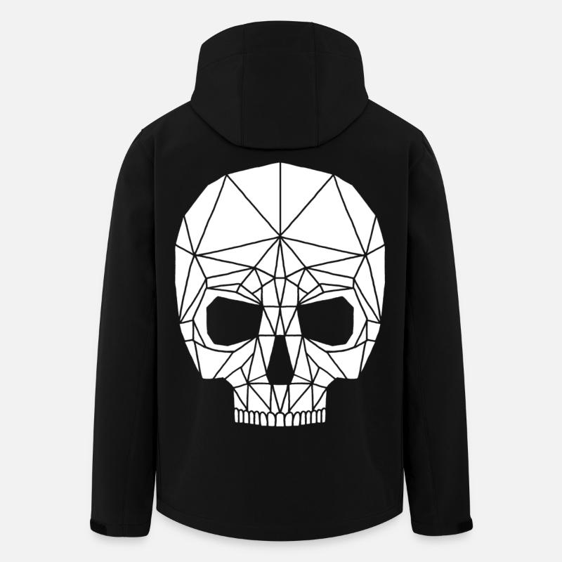 White robotic skull - Men’s Recycled Softshell Jacket by Stanley/Stella - black