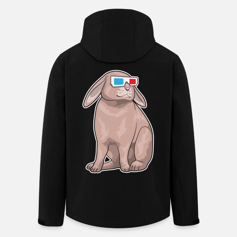 Rabbit Glasses - Men’s Recycled Softshell Jacket by Stanley/Stella - black