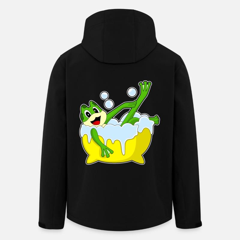 Frog Bathing Bathtub - Men’s Recycled Softshell Jacket by Stanley/Stella - black