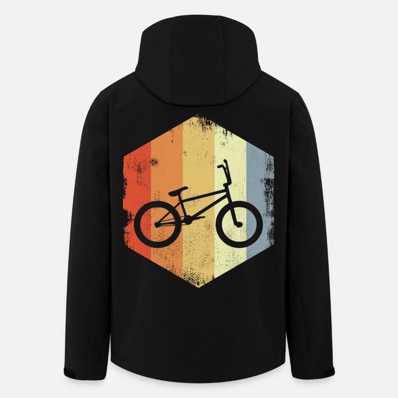 Retro BMX - Recycelte Männer Softshell-Jacke von Stanley/Stella - Schwarz