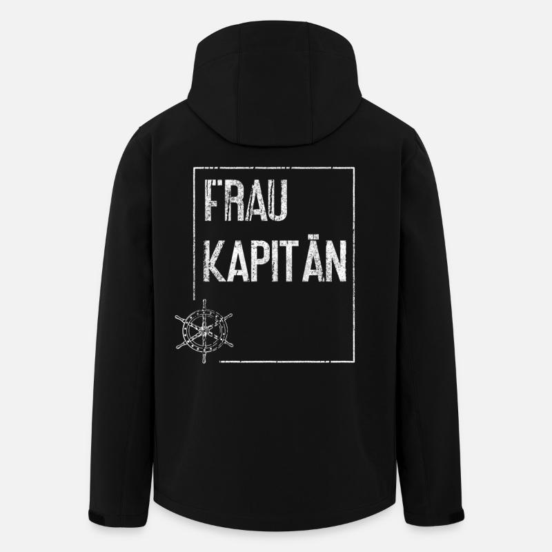Frau Kapitän Maritime Design - Recycelte Männer Softshell-Jacke von Stanley/Stella - Schwarz