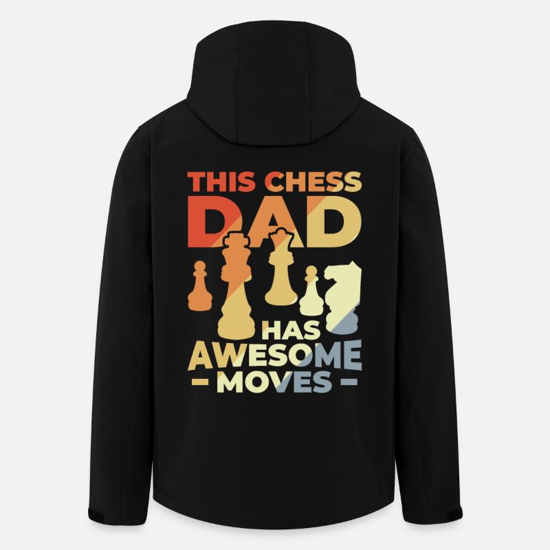 Papa d’échecs - Veste softshell homme en polyester recyclé Stanley/Stella - noir
