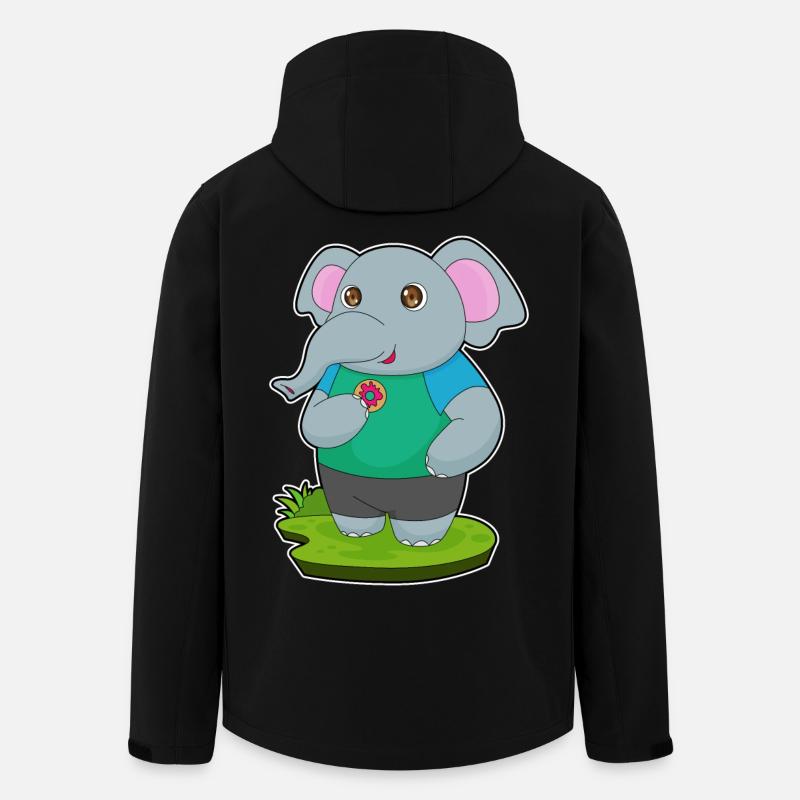 Elephant Donut - Men’s Recycled Softshell Jacket by Stanley/Stella - black
