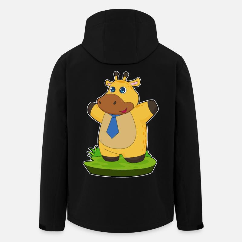 Giraffe Krawatte - Recycelte Männer Softshell-Jacke von Stanley/Stella - Schwarz