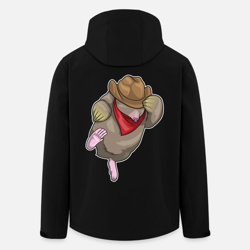 Maulwurf Cowboy Cowboyhut - Recycelte Männer Softshell-Jacke von Stanley/Stella - Schwarz