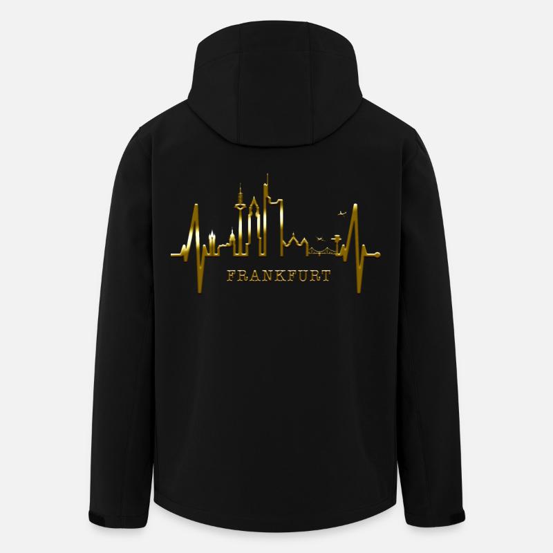Frankfurt Skyline Herzschlag FFM Fan Liebe Hessen - Recycelte Männer Softshell-Jacke von Stanley/Stella - Schwarz