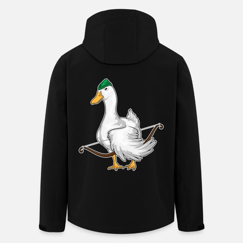 Ente Bogenschütze Bogen - Recycelte Männer Softshell-Jacke von Stanley/Stella - Schwarz