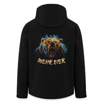 Bär brüllt Mehr Bier - Recycelte Männer Softshell-Jacke von Stanley/Stella - Schwarz - Hinten - AI Model Male 185 light (185cm)