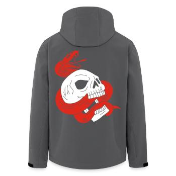 The skull and the red snake - Men’s Recycled Softshell Jacket by Stanley/Stella - black - Back - AI Model Male 185 light (185cm)