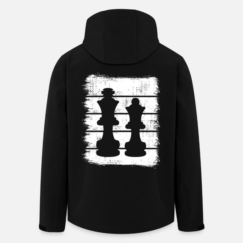 Schachfiguren Zeichnung - Recycelte Männer Softshell-Jacke von Stanley/Stella - Schwarz