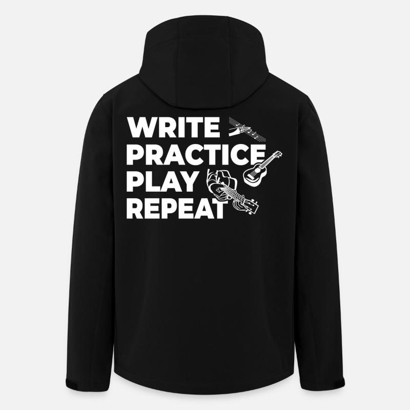 Motivation für Ukulele Spieler - Recycelte Männer Softshell-Jacke von Stanley/Stella - Schwarz