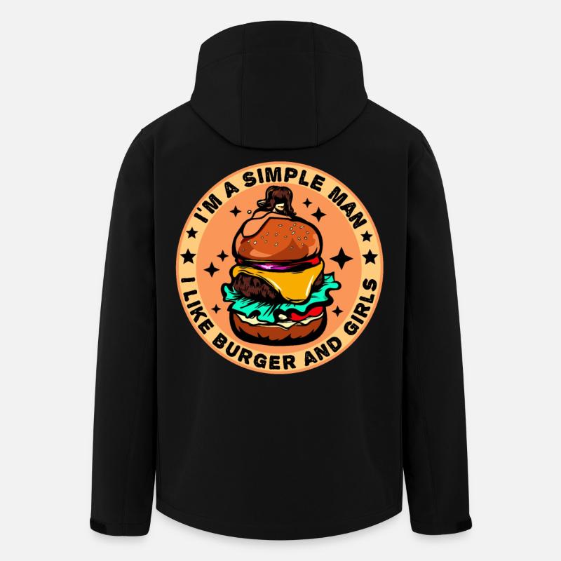 Burger Cheeseburger liebe - einfacher Mann - Recycelte Männer Softshell-Jacke von Stanley/Stella - Schwarz