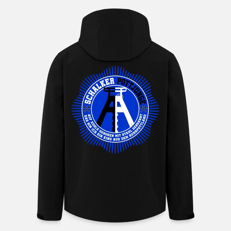 Schalker Pottjunge | Farben änderbar - Recycelte Männer Softshell-Jacke von Stanley/Stella - Schwarz