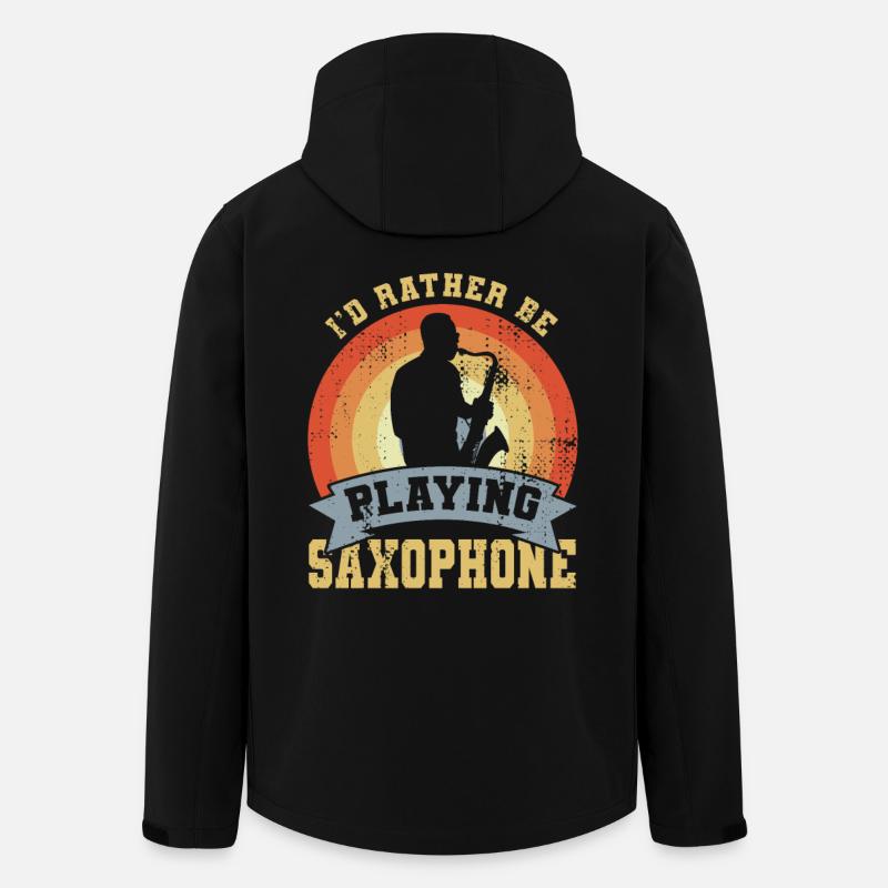 I'd Rather Be Playing Saxophones - Men’s Recycled Softshell Jacket by Stanley/Stella - black
