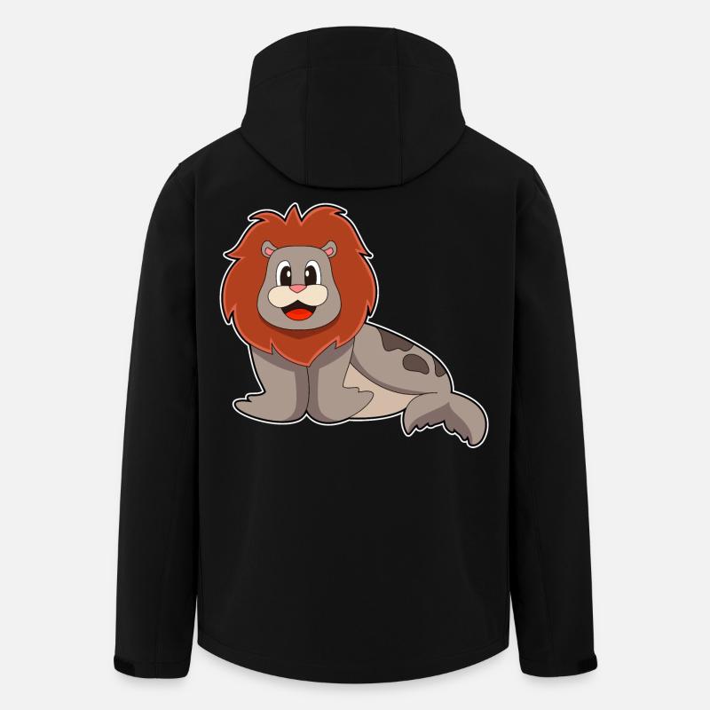 Seehund Löwe - Recycelte Männer Softshell-Jacke von Stanley/Stella - Schwarz