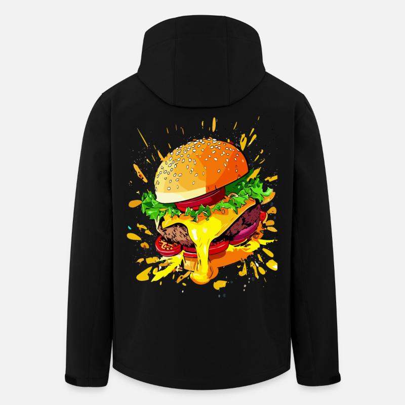 Extra Cheese Burgers Cheeseburgers - Men’s Recycled Softshell Jacket by Stanley/Stella - black