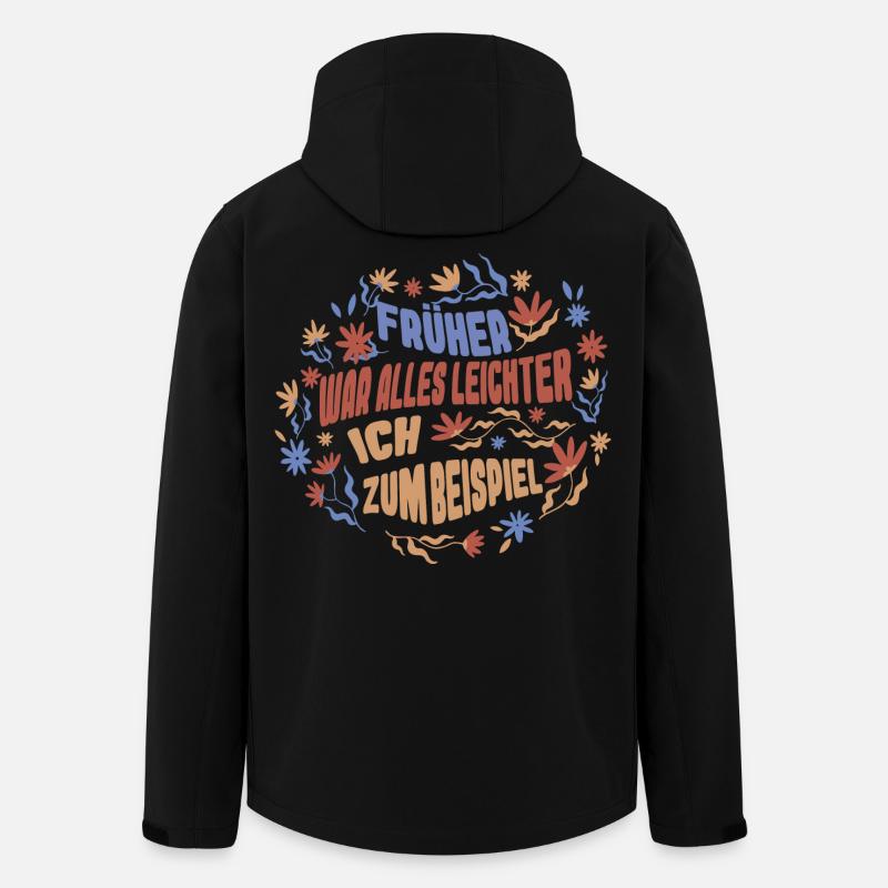 Früher War Alles Leichter - Recycelte Männer Softshell-Jacke von Stanley/Stella - Schwarz