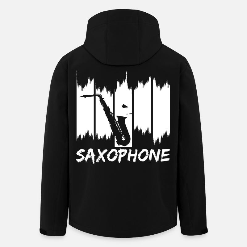 Saxophon Skizze - Recycelte Männer Softshell-Jacke von Stanley/Stella - Schwarz