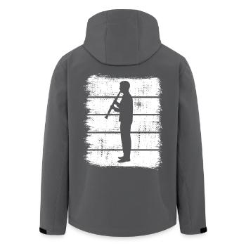 Lustiger Klarinettist - Recycelte Männer Softshell-Jacke von Stanley/Stella - Schwarz - Hinten - AI Model Male 185 light (185cm)