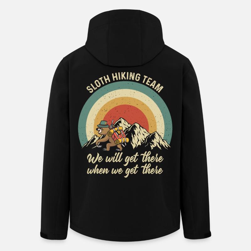Faultier Sloth Hiking Team - Recycelte Männer Softshell-Jacke von Stanley/Stella - Schwarz