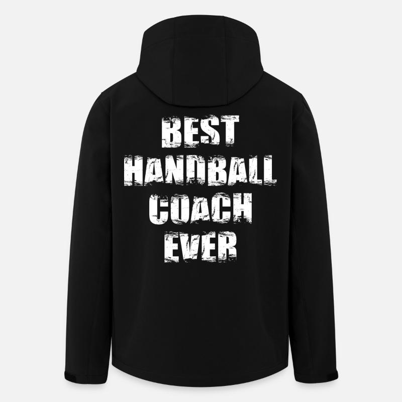 Handball Trainer - Recycelte Männer Softshell-Jacke von Stanley/Stella - Schwarz