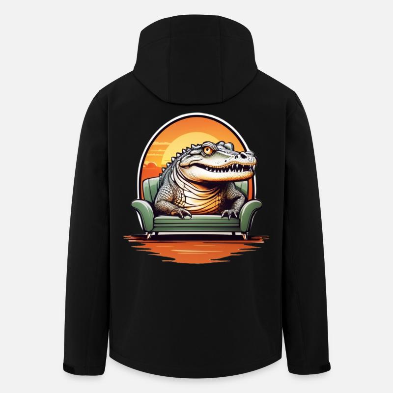 Alligator on sofa - Men’s Recycled Softshell Jacket by Stanley/Stella - black